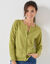 Cardigan met knoopsluiting, lamswol (mosgroen)