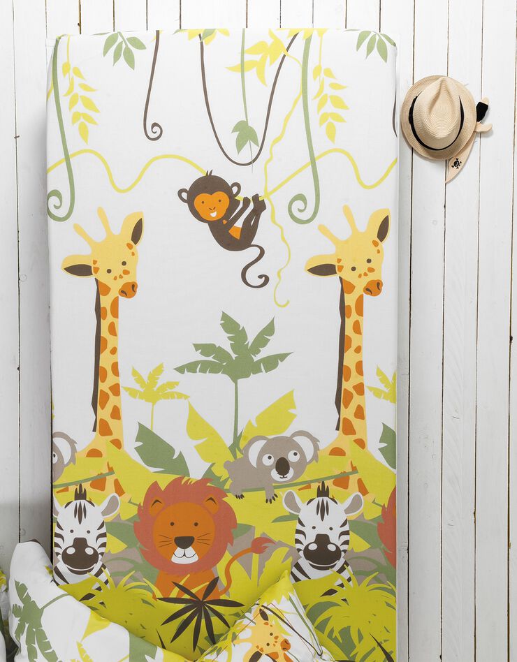 Bedlinnen voor kinderen Jungle, met dierenprint, voor 1 persoon - katoen, beige Bedlinnen voor kinderen Jungle, met dierenprint, voor 1 persoon - katoen, beige, hi-res image number 2