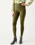 Legging met hoge taille, platte buik (kaki)