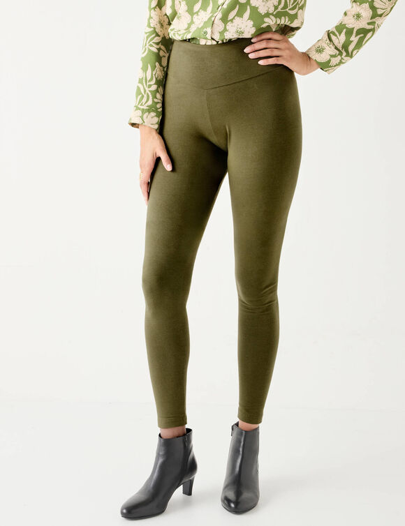 Legging taille haute, ventre plat (kaki)