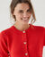 Vest met hartvormige knopen, van gebreid materiaal (rood)