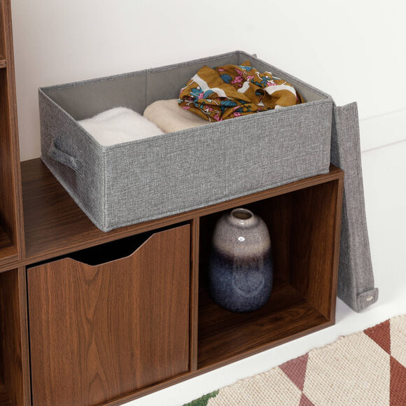 Bo&icirc;te de rangement pliable grise (gris)