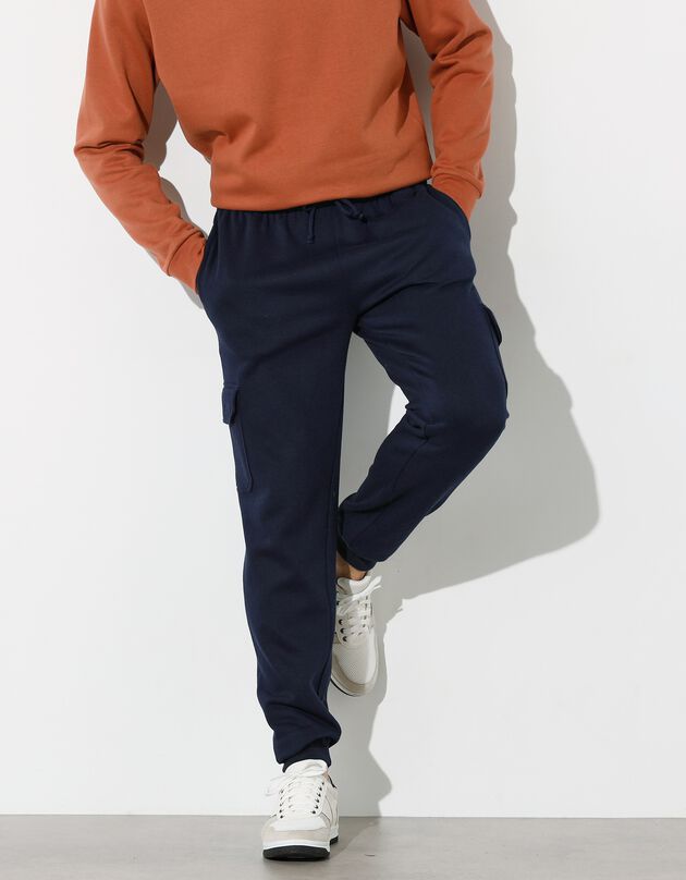 Pantalon molleton cargo (marine)