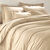Linge de lit uni coton  (sable)