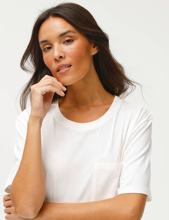 T-shirt volume loose (&eacute;cru)