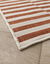 Tapis rectangulaire à rayures (terracotta)
