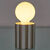Lampe LED à poser, céramique (taupe / blanc)