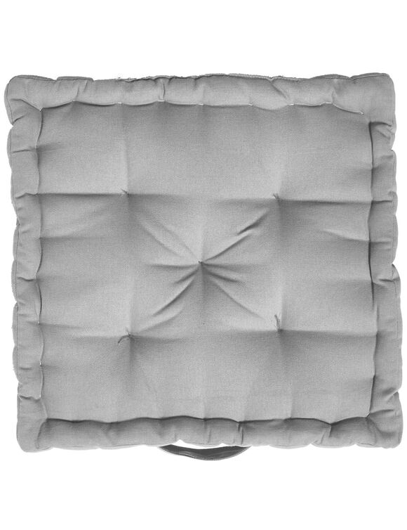 Effen vloerkussen (parelgrijs)