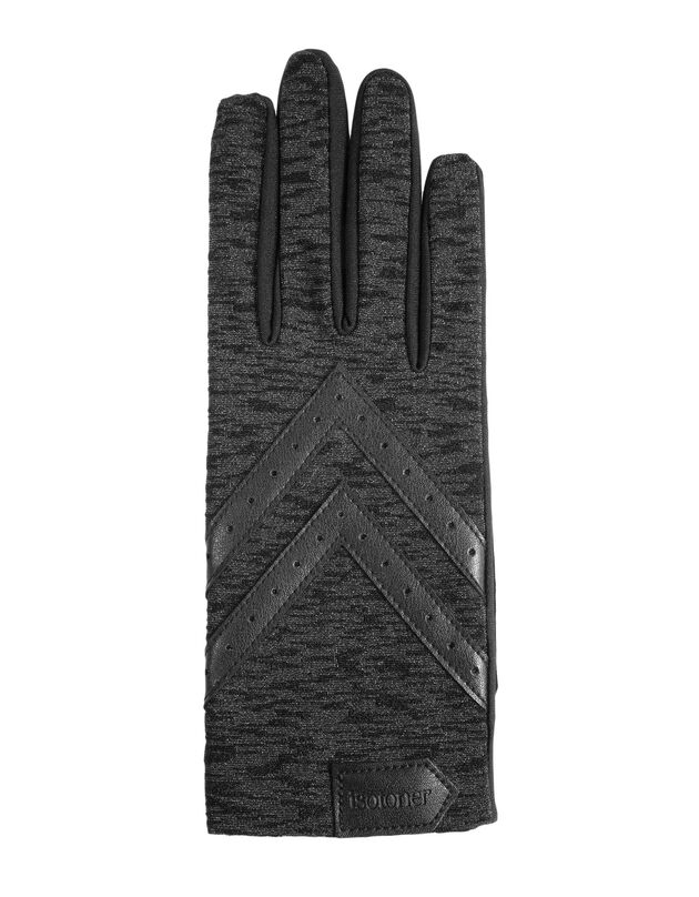 Handschoenen met visgraatmotief voor touchscreen, in rekbar en gerecycleerd materiaal (grijs)