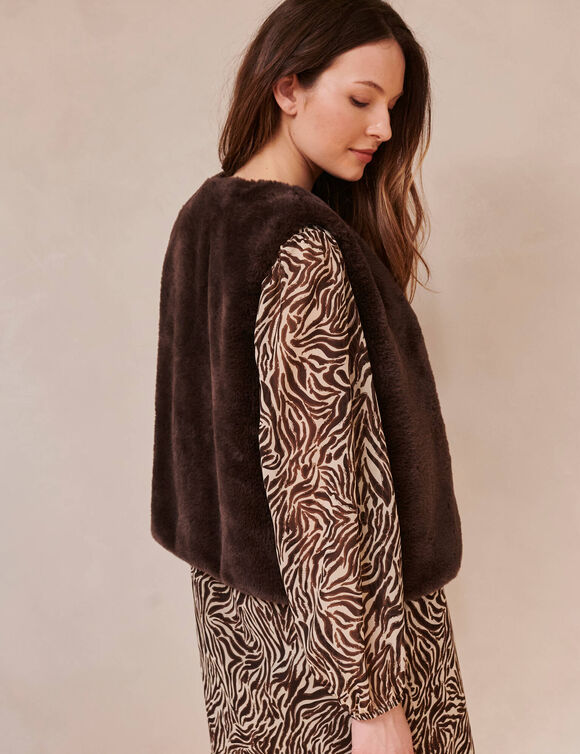 Veste sans manches chaude (chocolat)