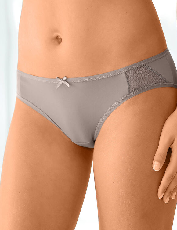 Midislip in microvezel - Set van 2 (taupe)