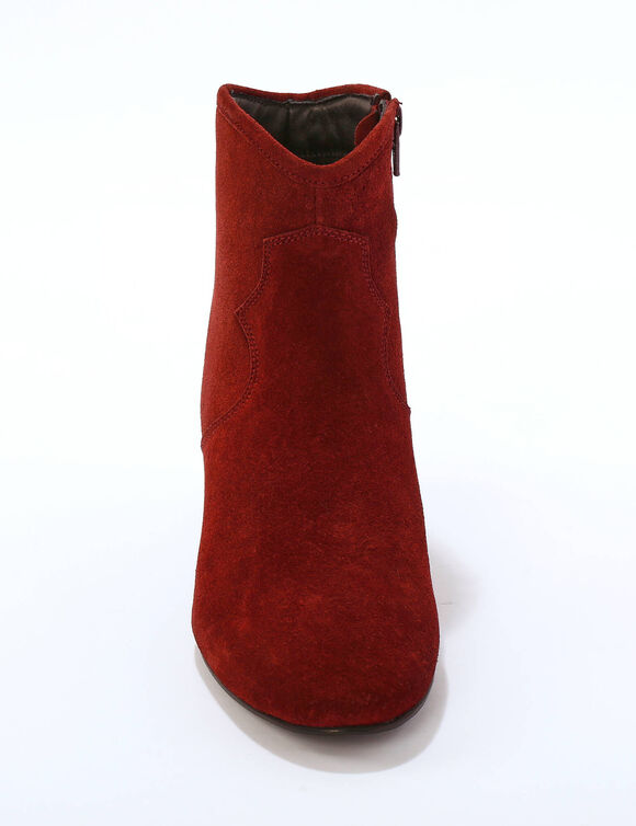 Leren boots in westernstijl (bordeaux)
