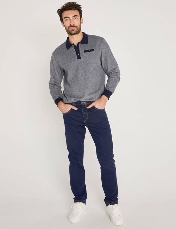 Jean droit taille &eacute;lastiqu&eacute;e - L28 (brut)
