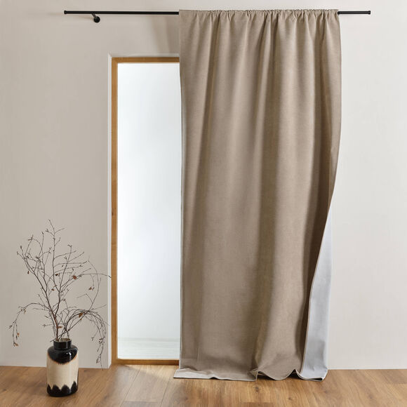 Rideau occultant accroche 3-en-1 (beige)