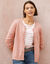 Cardigan met knoopsluiting, katoenmengeling (grijsroze)