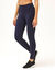 Legging uni maille taille &eacute;lastiqu&eacute;e (marine)