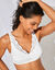 Soutien-gorge post-opératoire coton stretch forme foulard - sans armatures. (blanc)