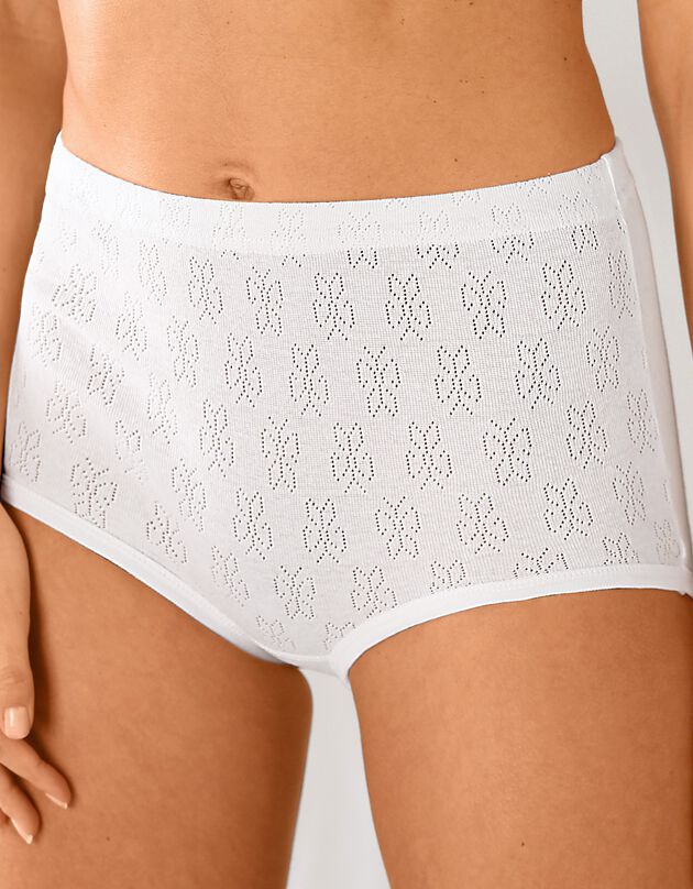 Maxislip in jacquard - set van 7 (wit)