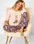 Pyjama met "ree" print - bijpassend tasje gratis (perzik)