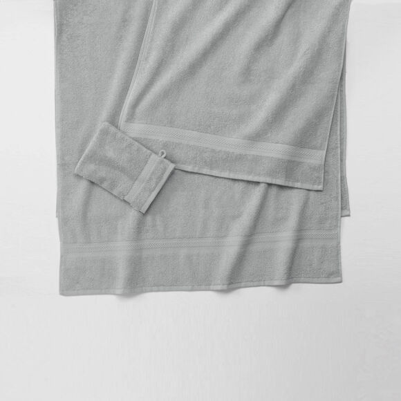 Collection serviettes de bain unies 420 g/m2 confort moelleux (gris)