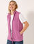 Fleece jasje met rits, zonder mouwen (violine)