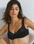 Soutien-gorge coton dentelle uni Coria - sans armatures (noir)