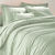 Linge de lit uni - coton 57 fils/cm&sup2; (vert amande)