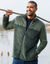 Tweekleurige blouson met rits, fleece met pluchetouch (groen / kaki)