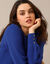 Pull-tunique maille fantaisie  (bleu roy)