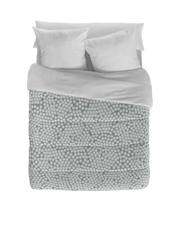 Dekbed in microvezel met confettiprint 200 g/m² (wit / grijs)