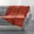 Fleece-plaid, voelt aan als pluche (terracotta)