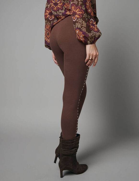 Legging clout&eacute; (chocolat)