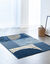 Decoratief tapijtje met geometrisch motief (jeans)