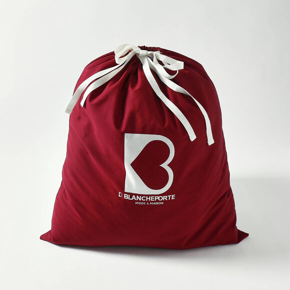 Katoen cadeauzakje, keuze uit 3 maten (granaatrood)