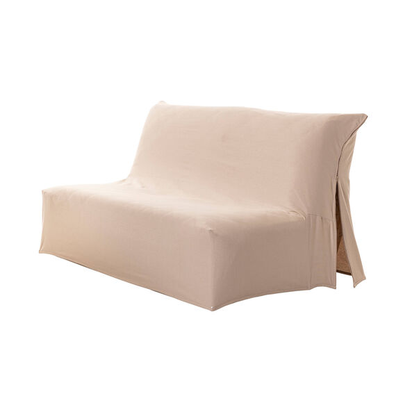 Housse canapé BZ bachette coton uni (sable)
