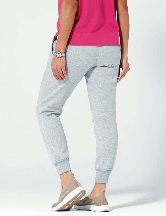 Pantalon jogging en molleton gratté  (gris chiné)