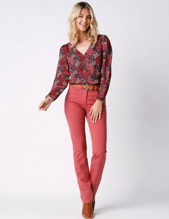 Pantalon droit gainant - grande stature entrej. 78 cm (terracotta)