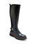 Bottes en cuir zipp&eacute;es et &eacute;lastiqu&eacute;es, largeur confort (noir)