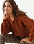 Gilet en maille anglaise fils brillants (chocolat)