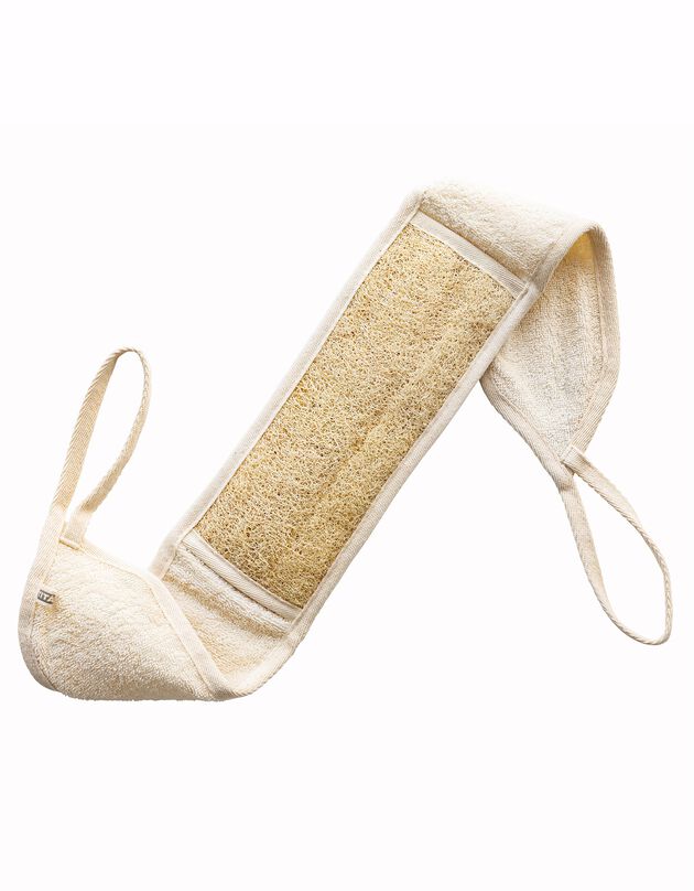 Sangle lave dos loofah/coton (écru)