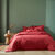 Linge de lit uni polyester-coton Colombine (rose pivoine)