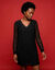 Robe housse manches plumetis (noir)
