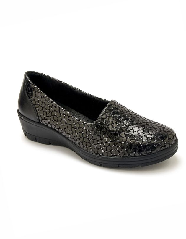 Mocassins extensibles – semelle amovible PÉDICONFORT (noir)