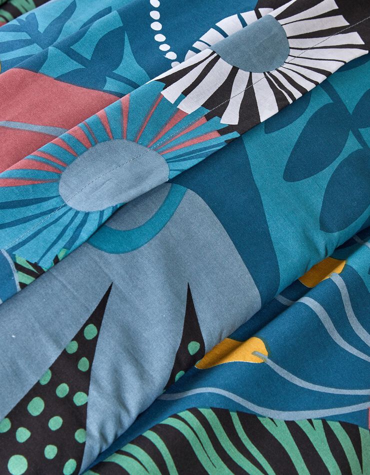 Linge de lit Clara en coton (bleu)
