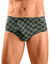 Open, bedrukte slip met hoge taille - set van 6 (blauw + kaki + zwart)