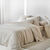Linge de lit uni - coton lav&eacute; 57 fils/cm&sup2; (sable)