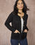 Cardigan maille fantaisie (zwart)