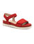 Sandalen met doorloopzool en scratchriempjes (rood)