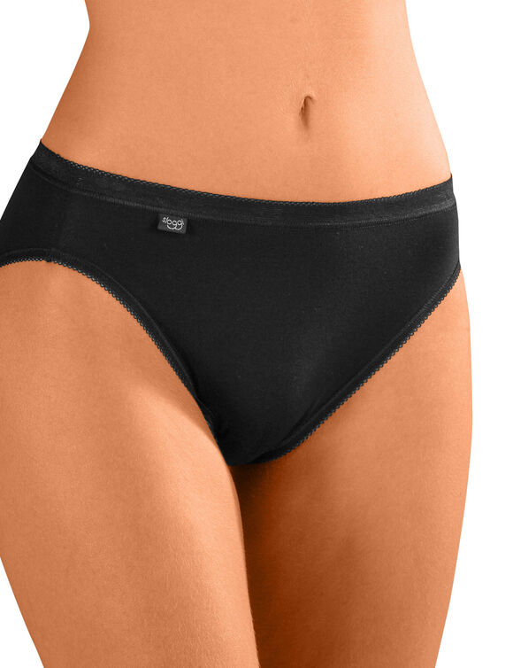 Culotte ta&iuml; Basic - lot de 3 (noir)