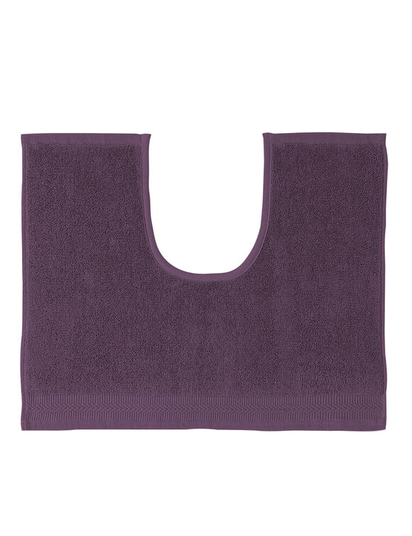 Tapis de bain &eacute;ponge liteau chevron (aubergine)